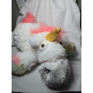 Universal Studios Minion Mayhem Fluffy Unicorn Plush Pillow 21.5in
